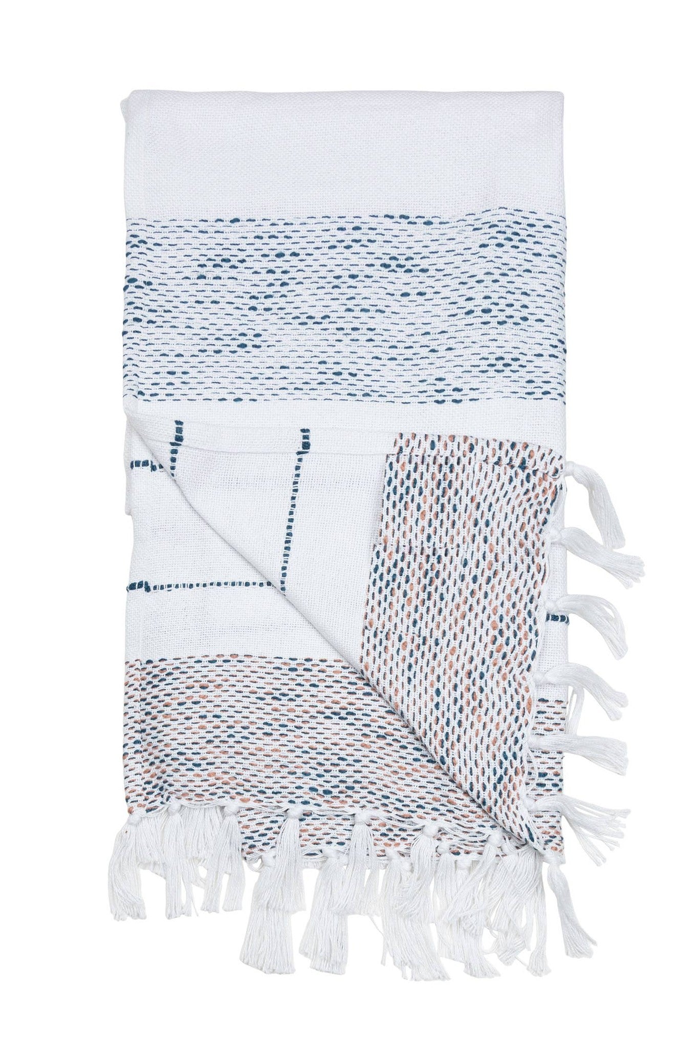Tylanne 50x70" Indoor/Outdoor Recycled Woven Throw Blanket: Sage