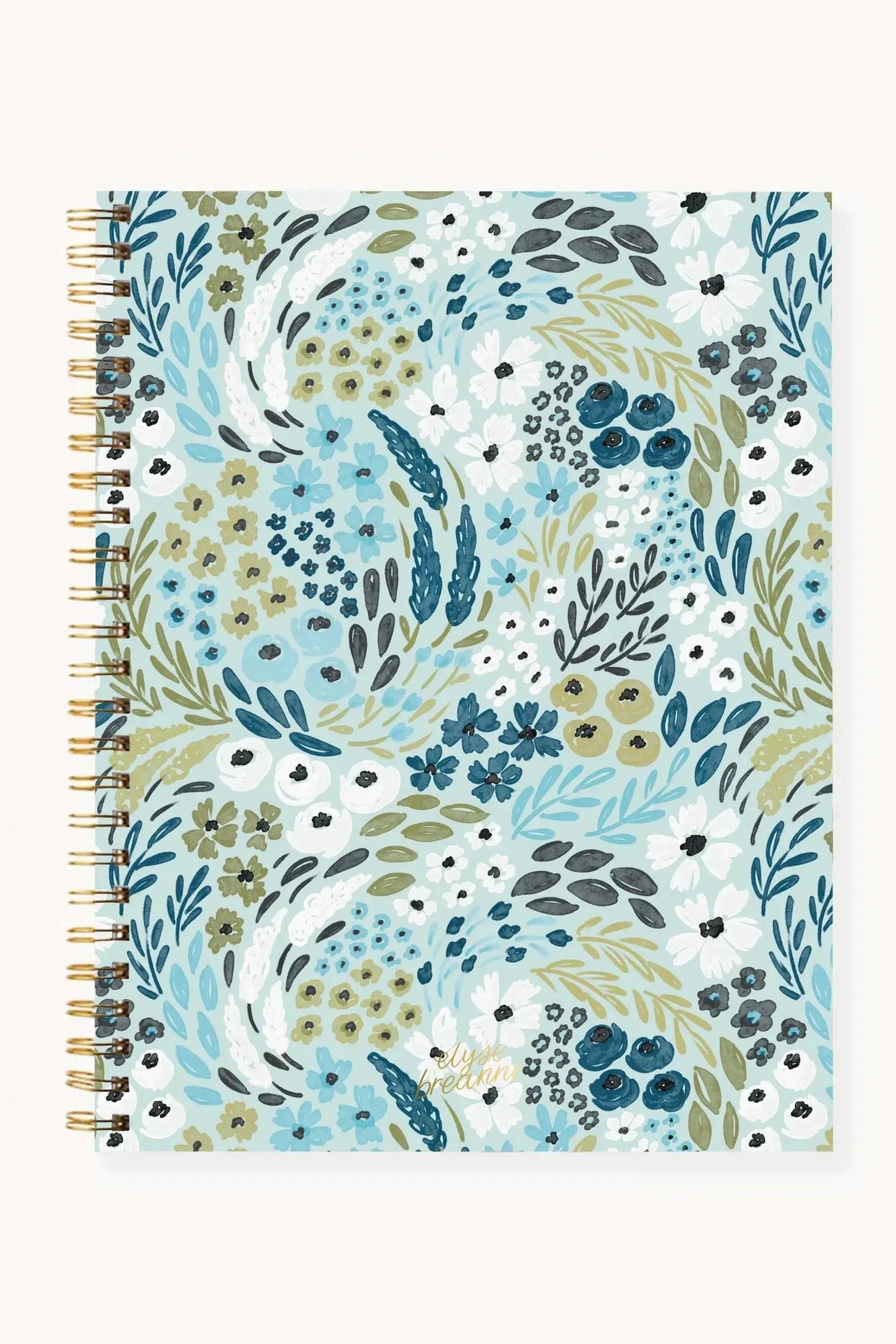 Floral Softcover Spiral Notebook: Pressed Floral