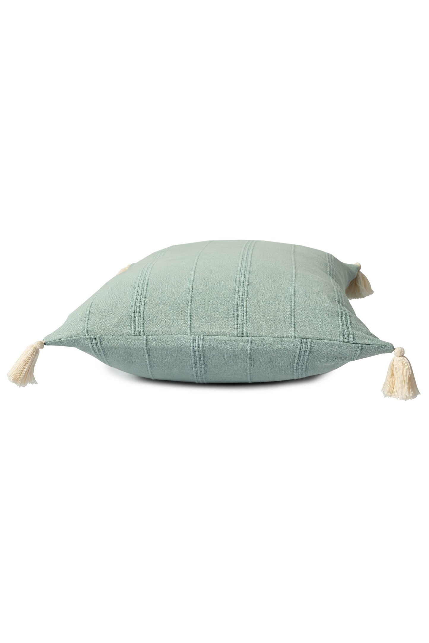 Starlin Subtle Striped Organic Turkish Cotton Throw Pillow: Burgundy