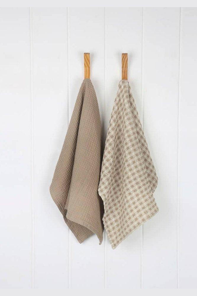 Taupe Waffle Tea Towel Set