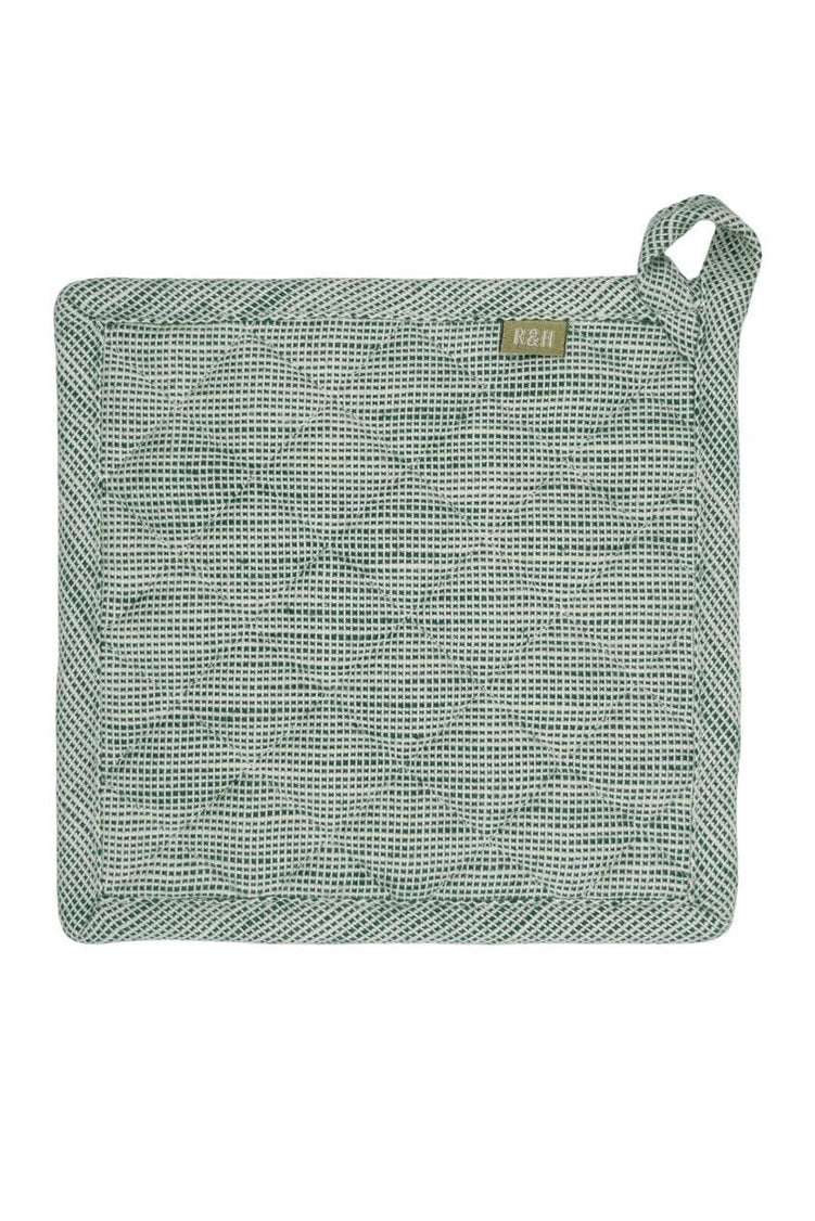 Green Slub Chambray Potholder