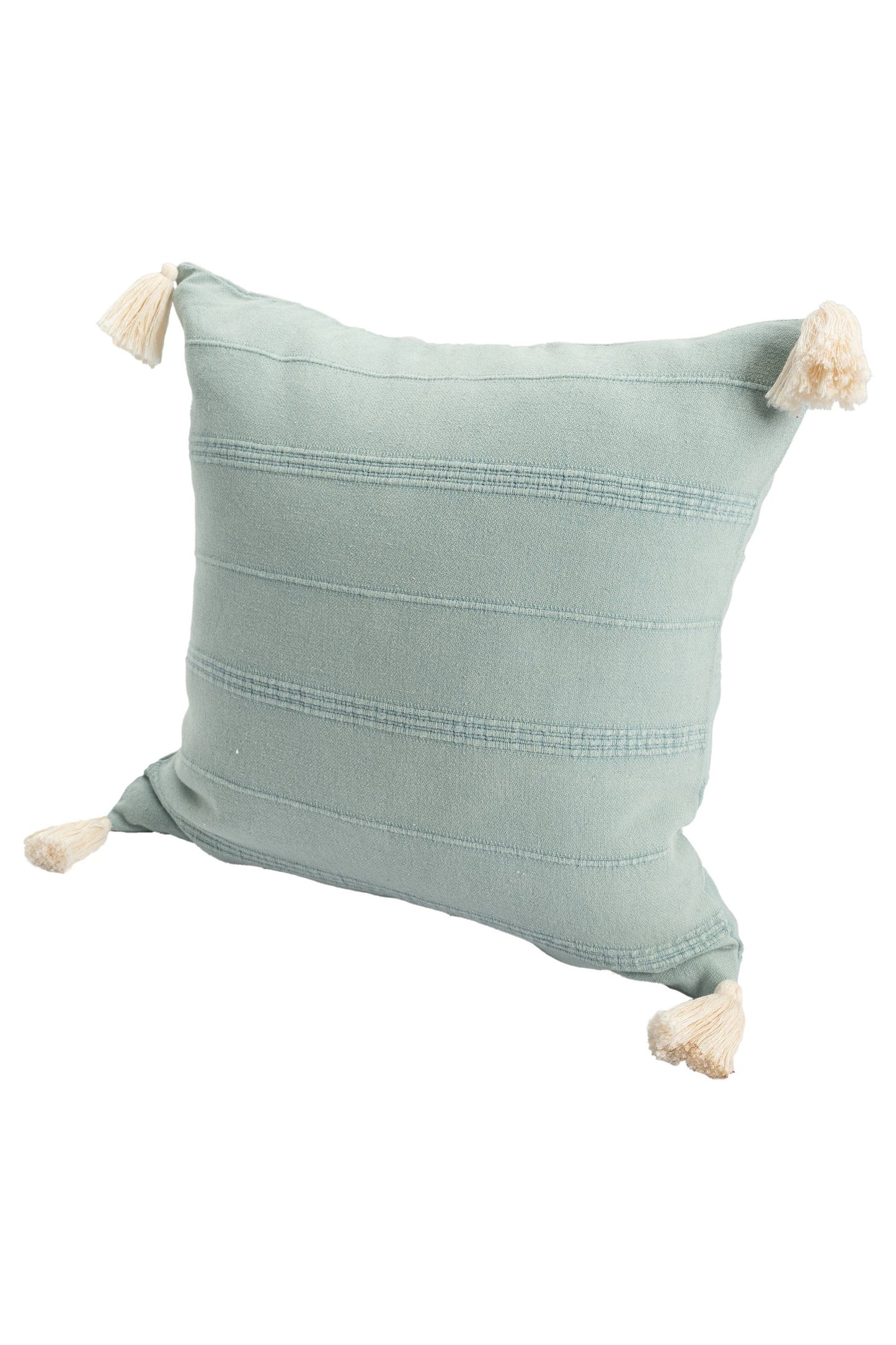 Starlin Subtle Striped Organic Turkish Cotton Throw Pillow: Beige
