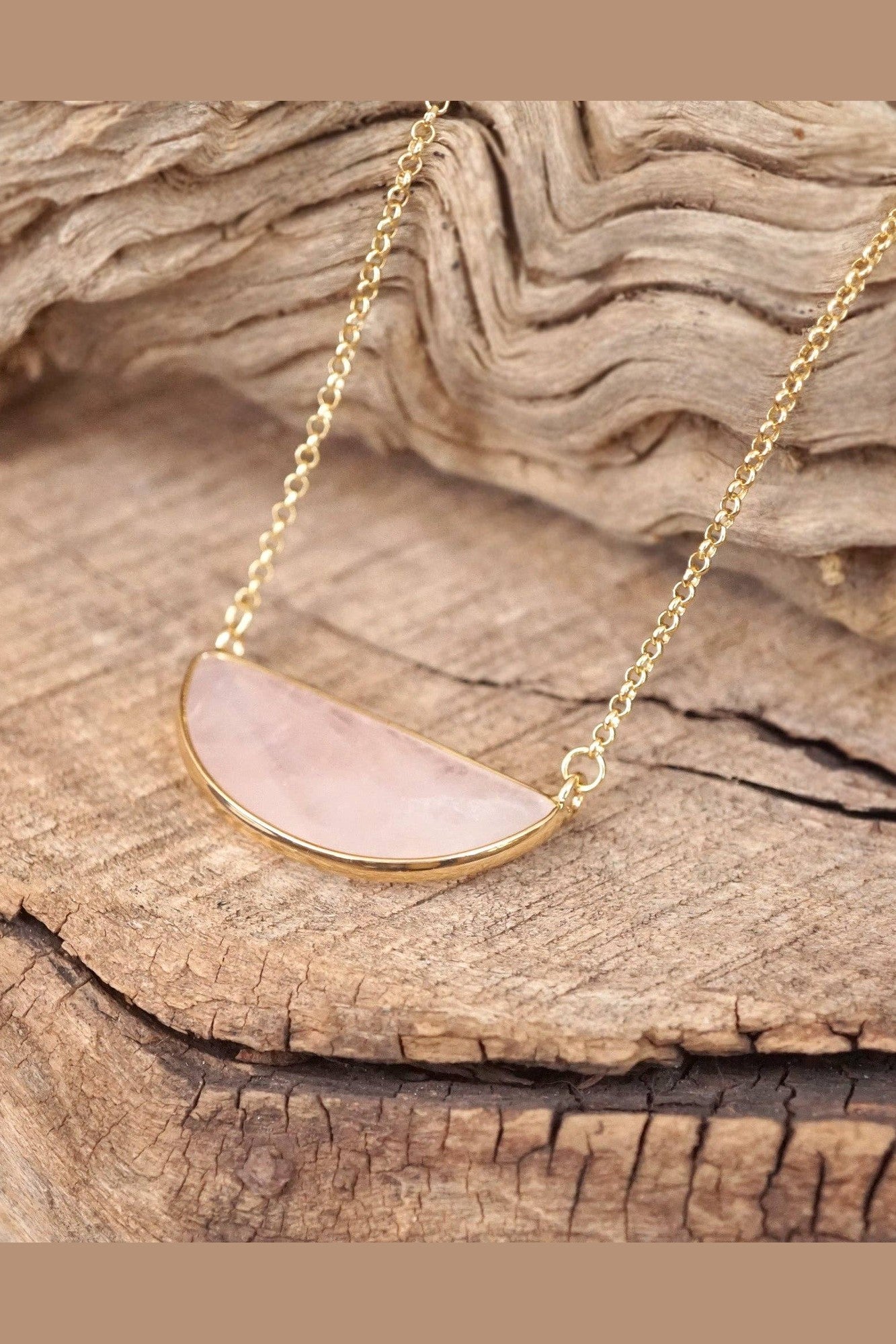 Semi Precious Dainty Necklace - White