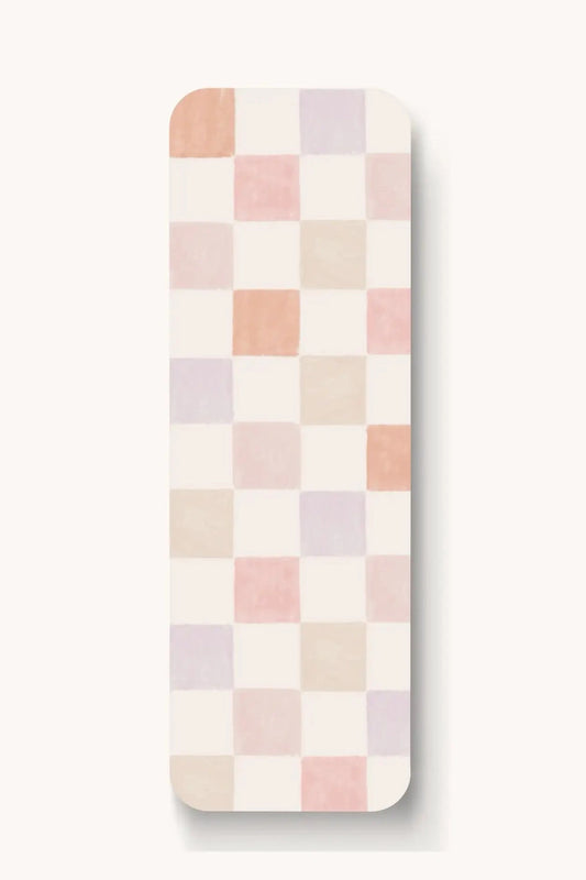 Floral Bookmark - Watercolor Checker