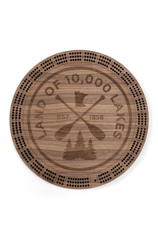 MN Lakes Cribbage Board