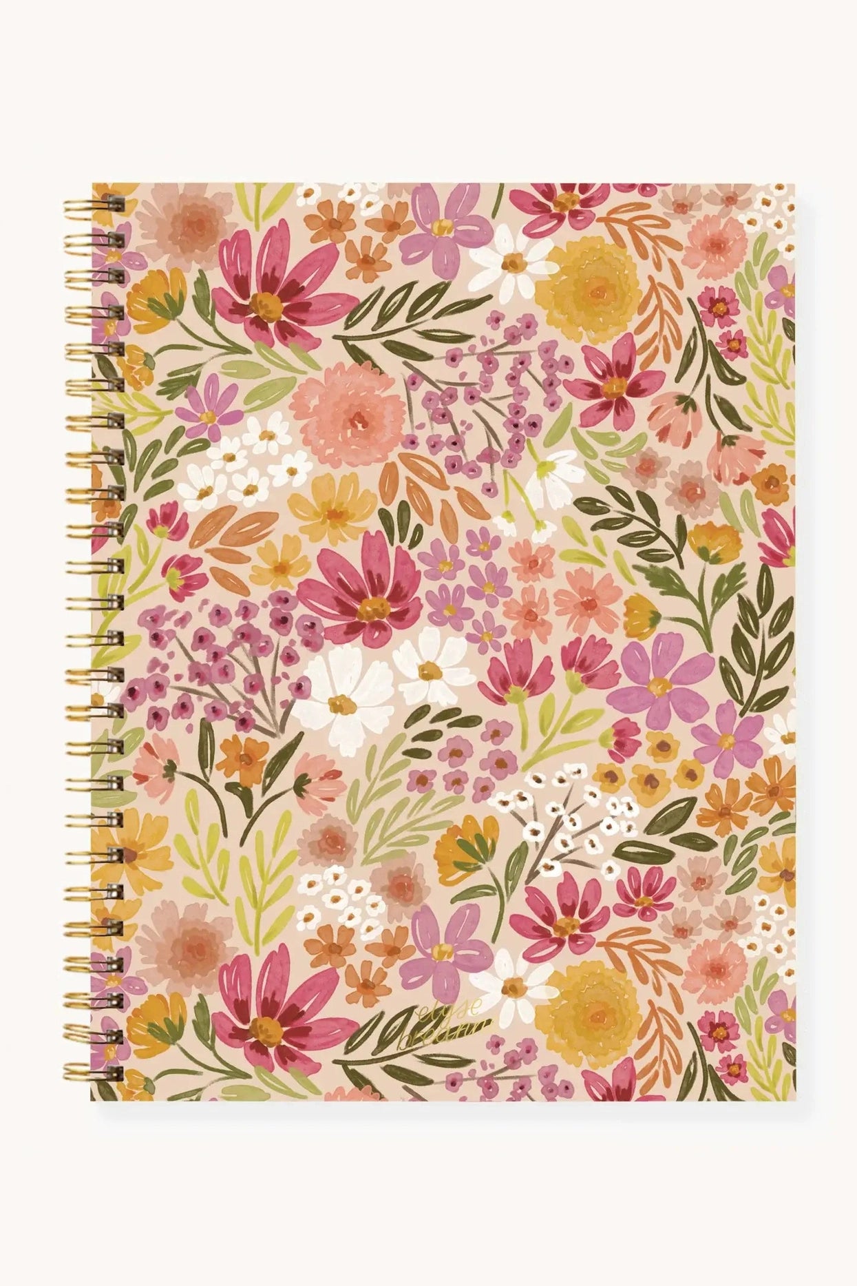 Floral Softcover Spiral Notebook: Pressed Floral
