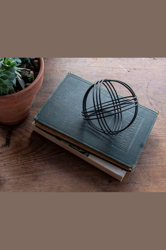 Ellery Modern Black Matte Metal Decorative Tabletop Decor