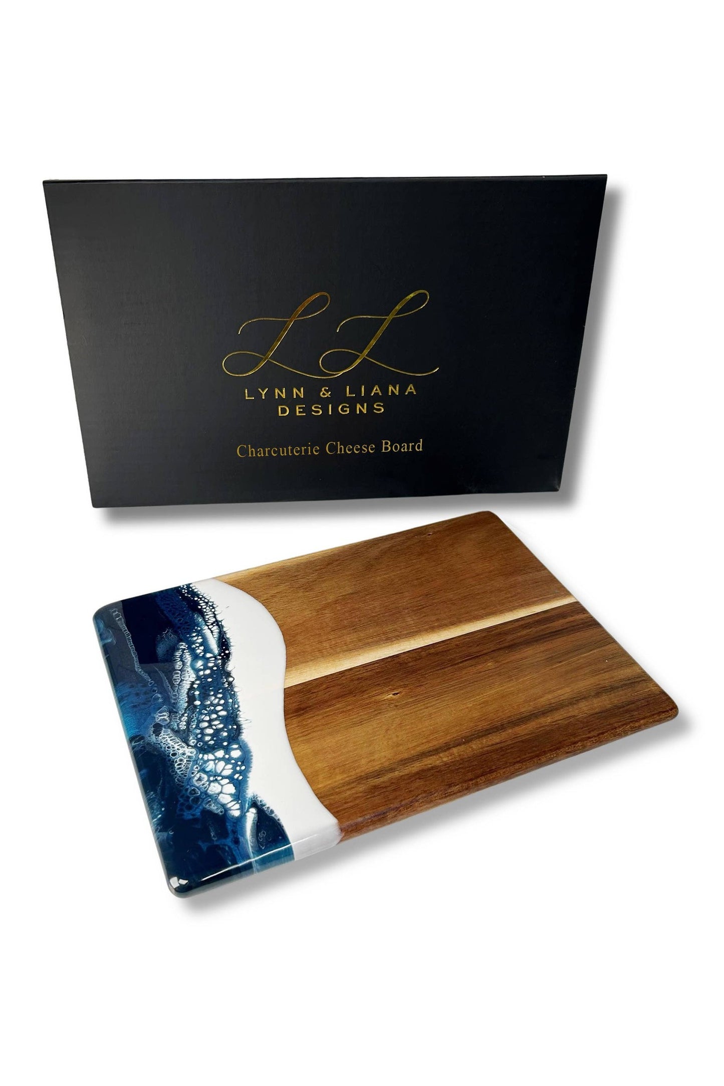 Wood Resin Date Night Cheese Charcuterie Board - Jade
