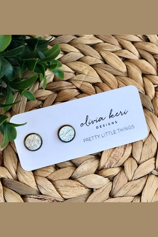 Pretty Little Things Studs - Sparkle White Birch
