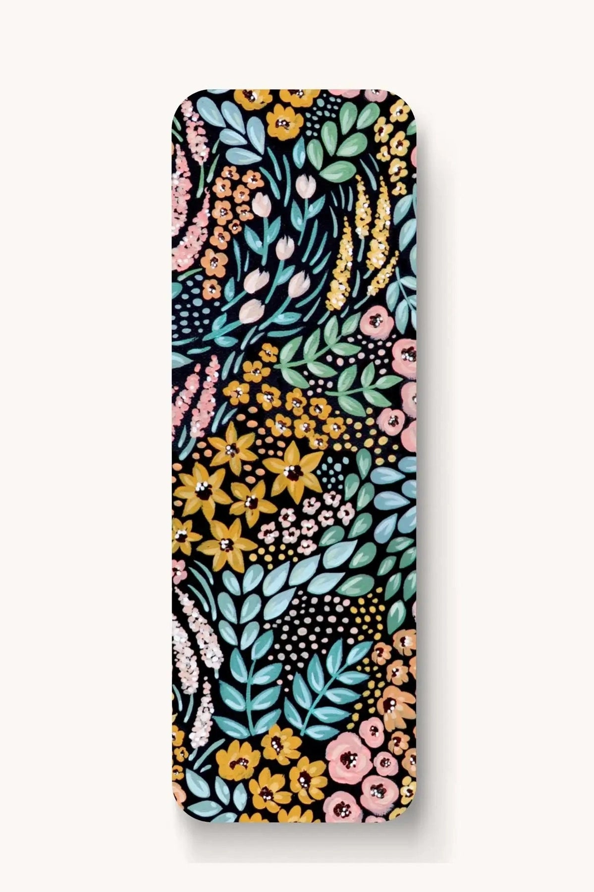 Floral Bookmark - Watercolor Checker
