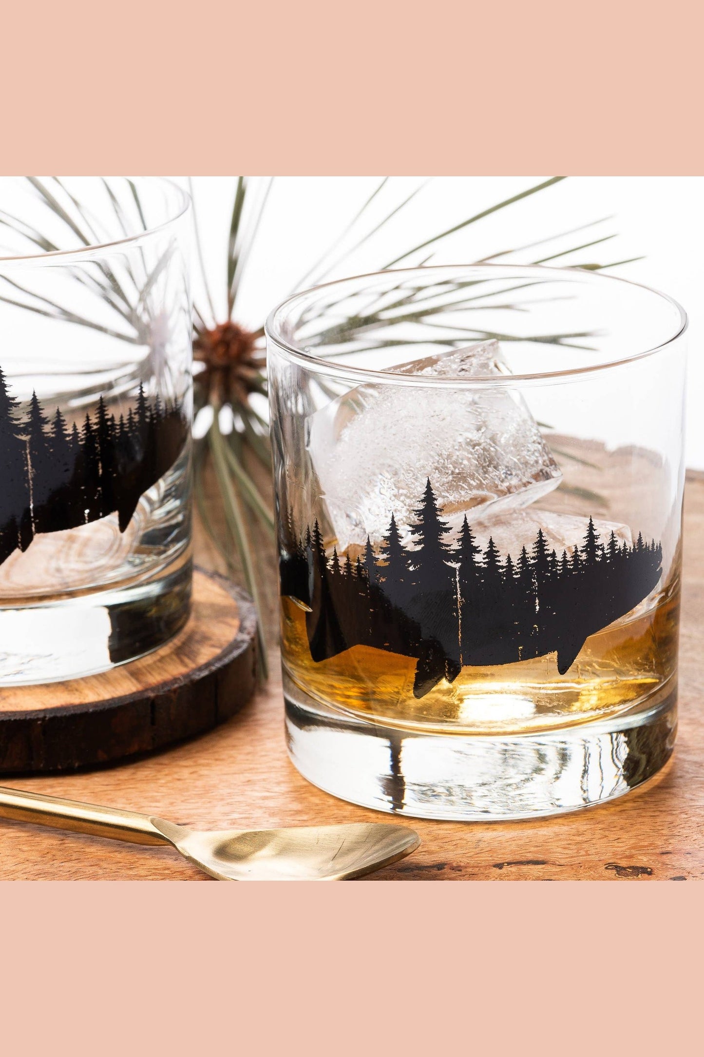 Fish and Forest Whiskey Glasses