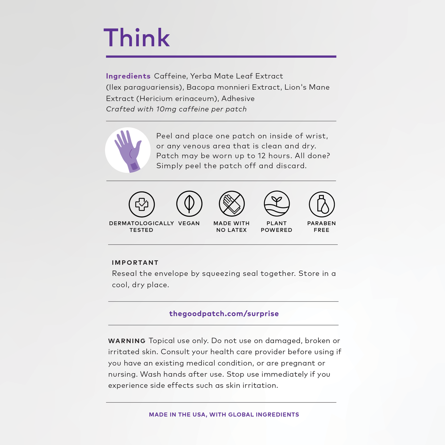 Think Wearable Wellness Patch