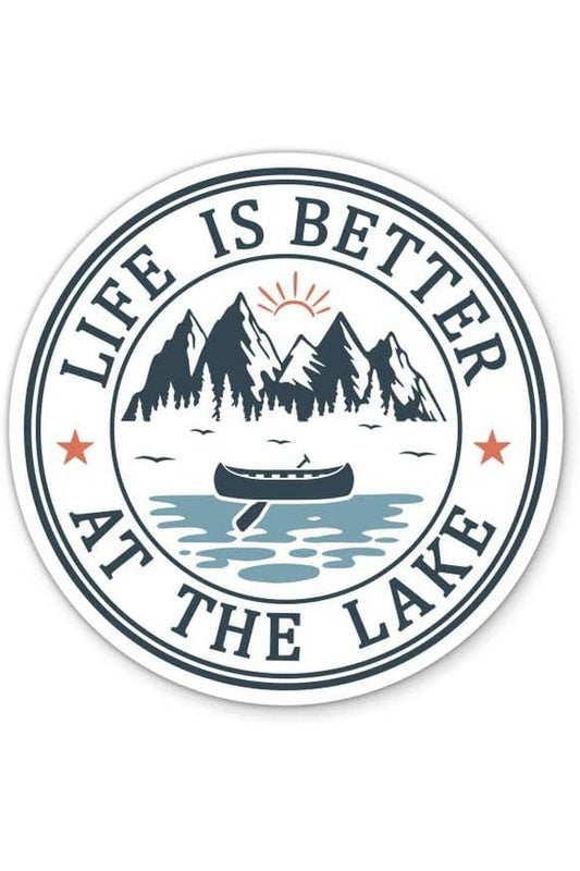 Life is Better at the Lake Waterproof Sticker