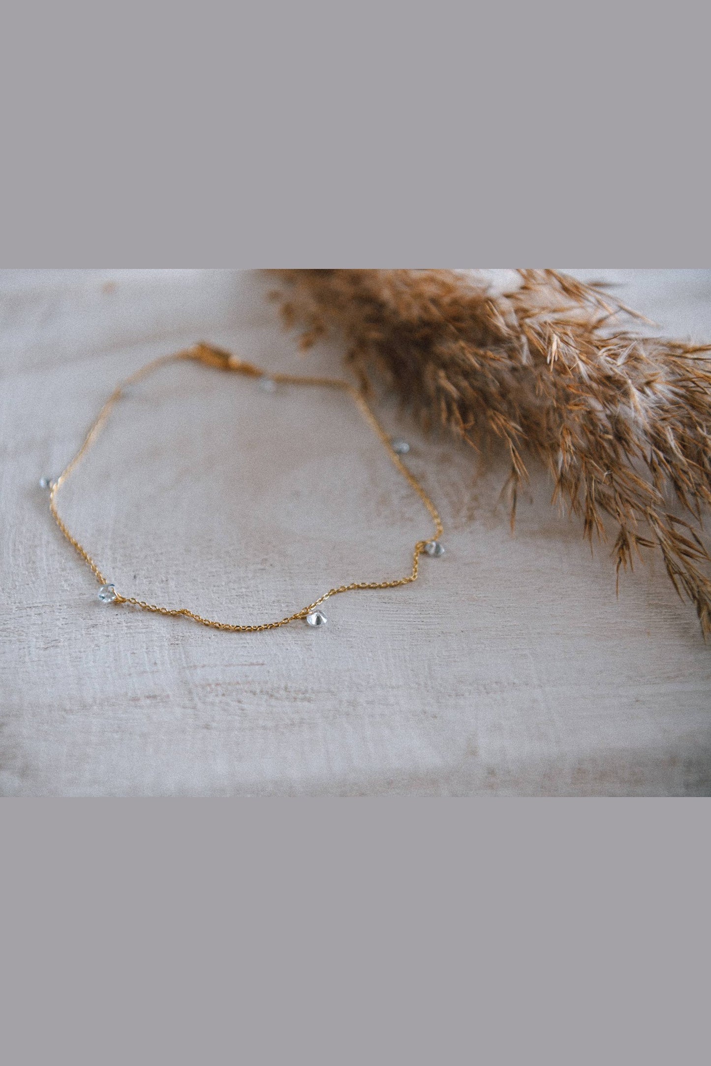 2mm Shiny Gold Square Anklet