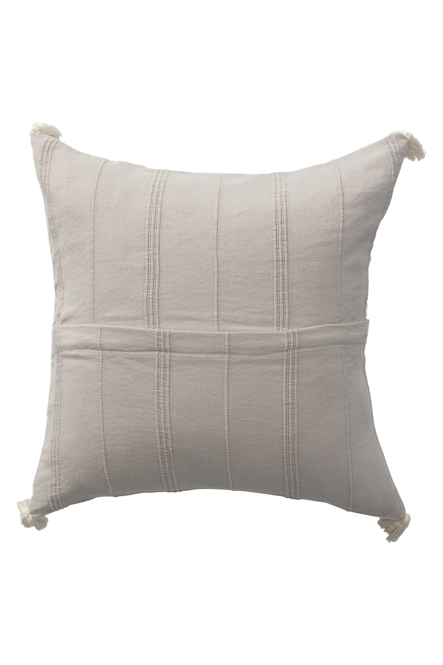 Starlin Subtle Striped Organic Turkish Cotton Throw Pillow: Burgundy