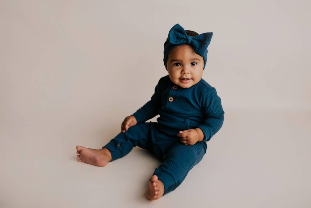 Mauve  Baby Ribbed Playsuit with Pockets: 12-18 Months