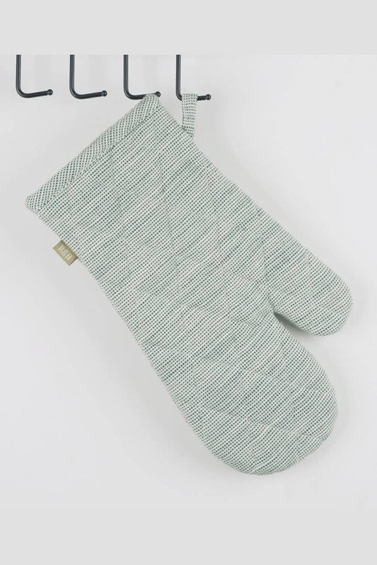 Green Slub Chambray Oven Glove