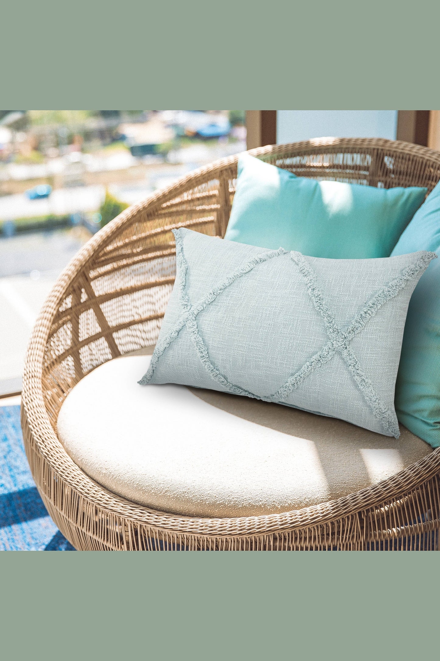 Roston Solid Decorative Diamond Tufted Cotton Throw Pillow: Natural Ivory / 20" x 20" / Poly Filled