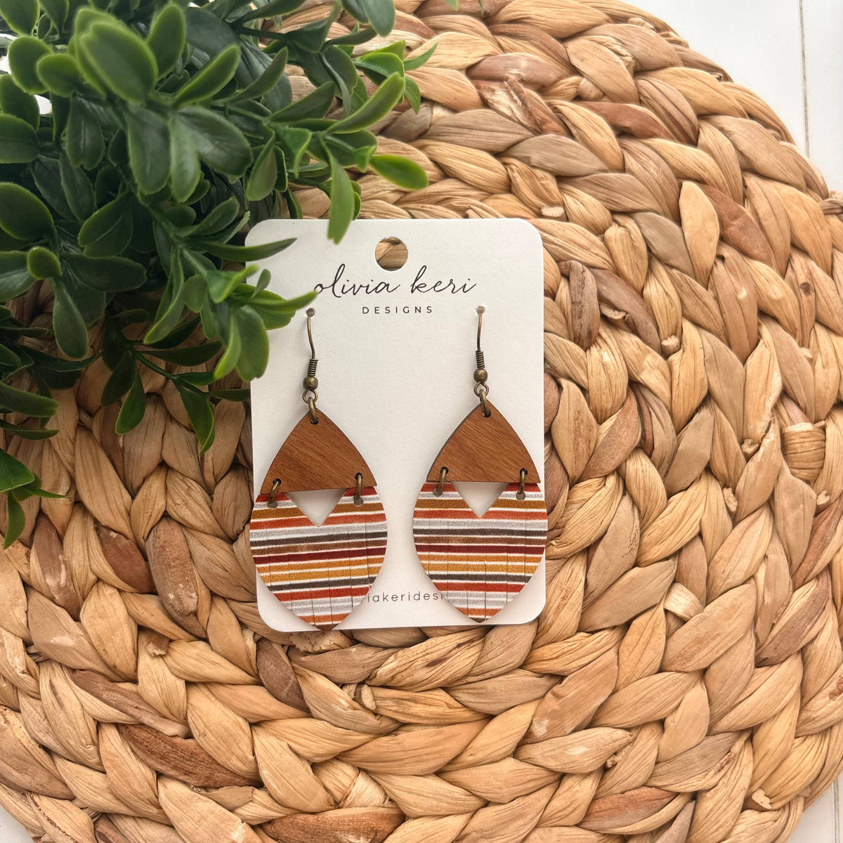 Josie Earrings - Harvest Stripe