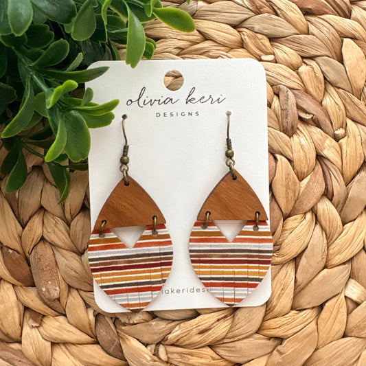Josie Earrings - Harvest Stripe