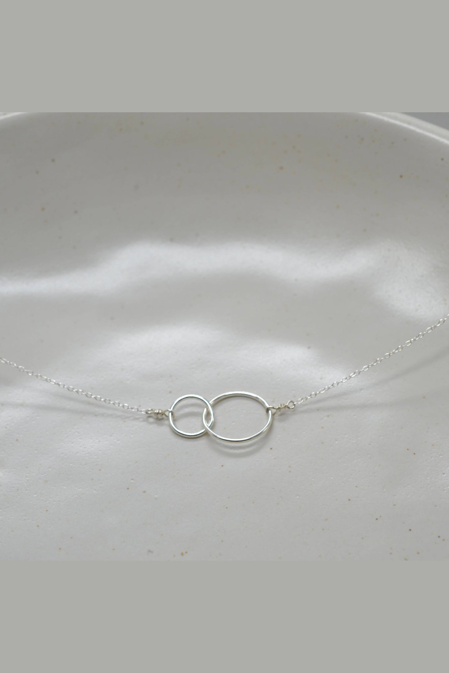 Linked Circle Necklace in Sterling Silver