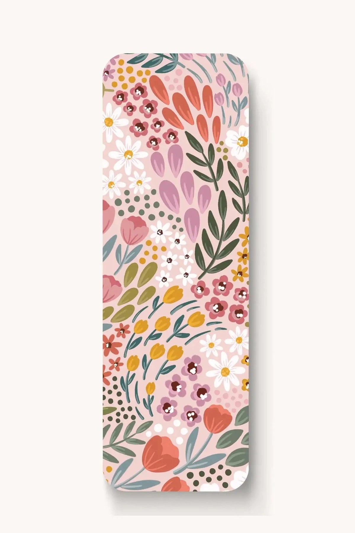 Floral Bookmark - Watercolor Checker
