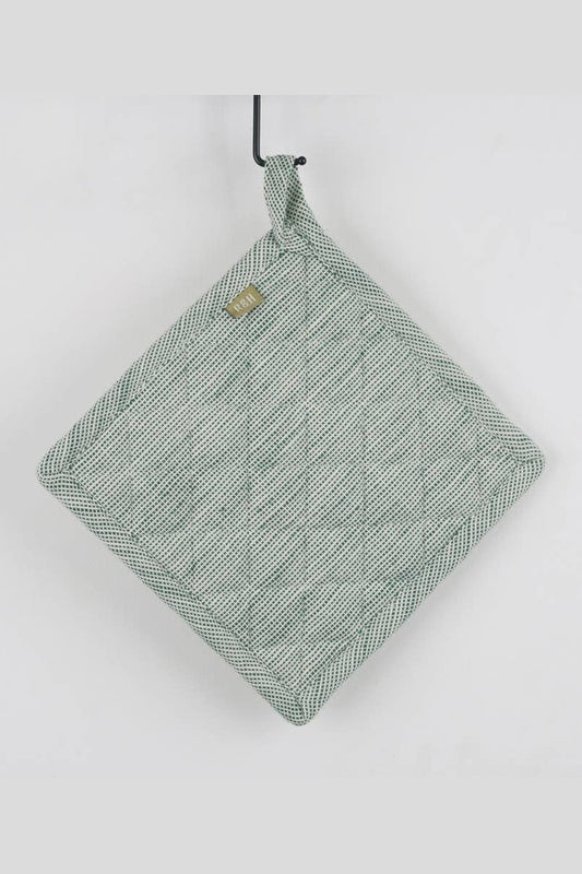 Green Slub Chambray Potholder
