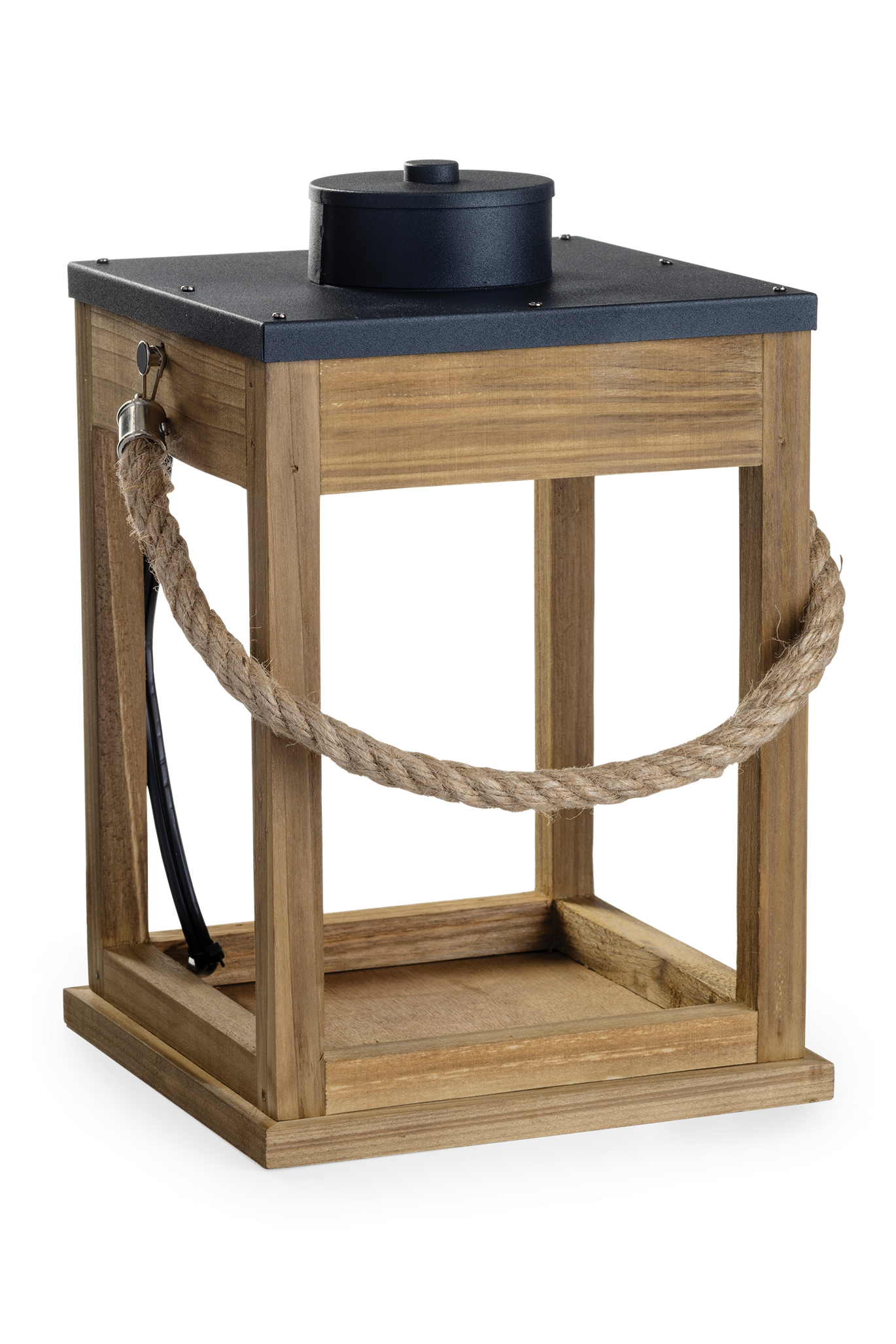 Wood & Rope Candle Warmer Lantern