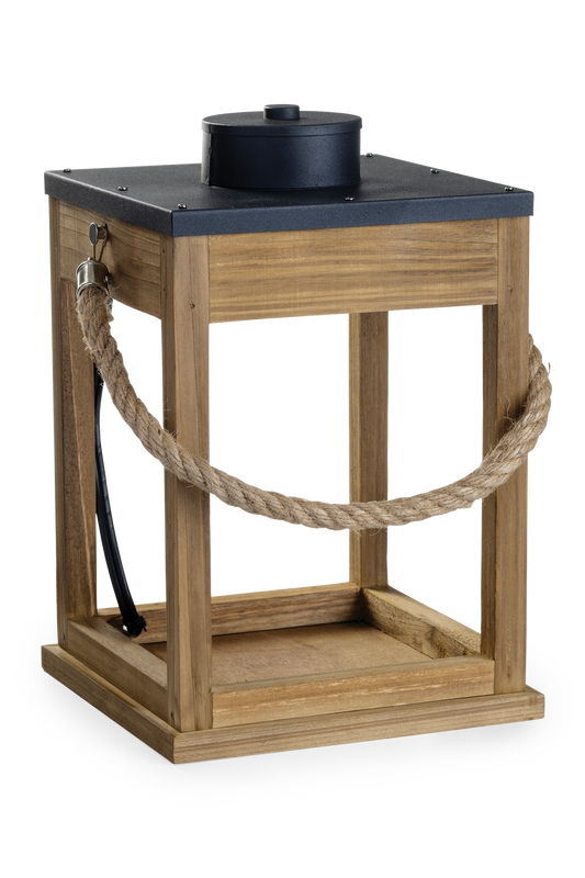 Wood & Rope Candle Warmer Lantern