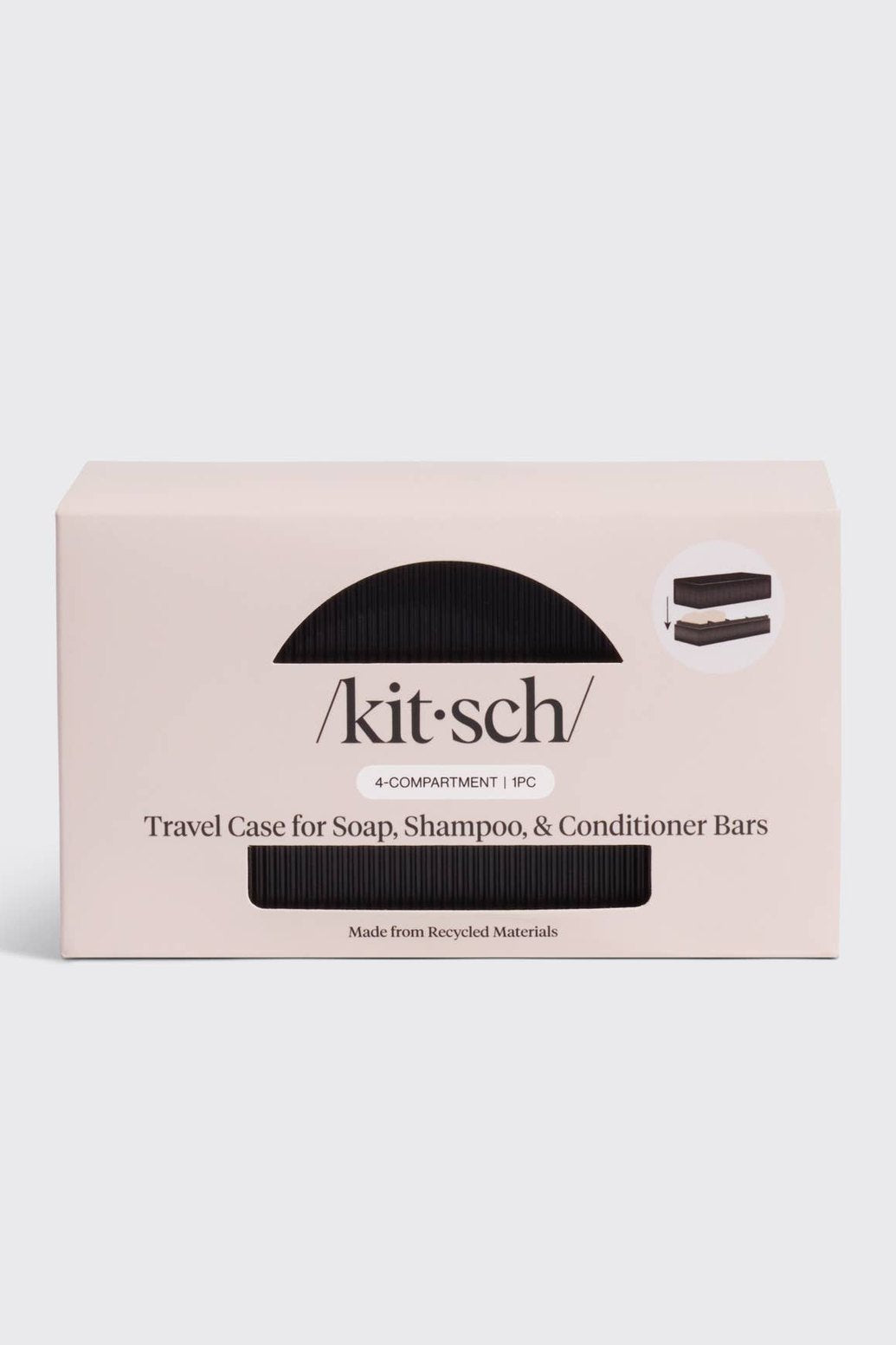 4-Compartment Travel Case - Black