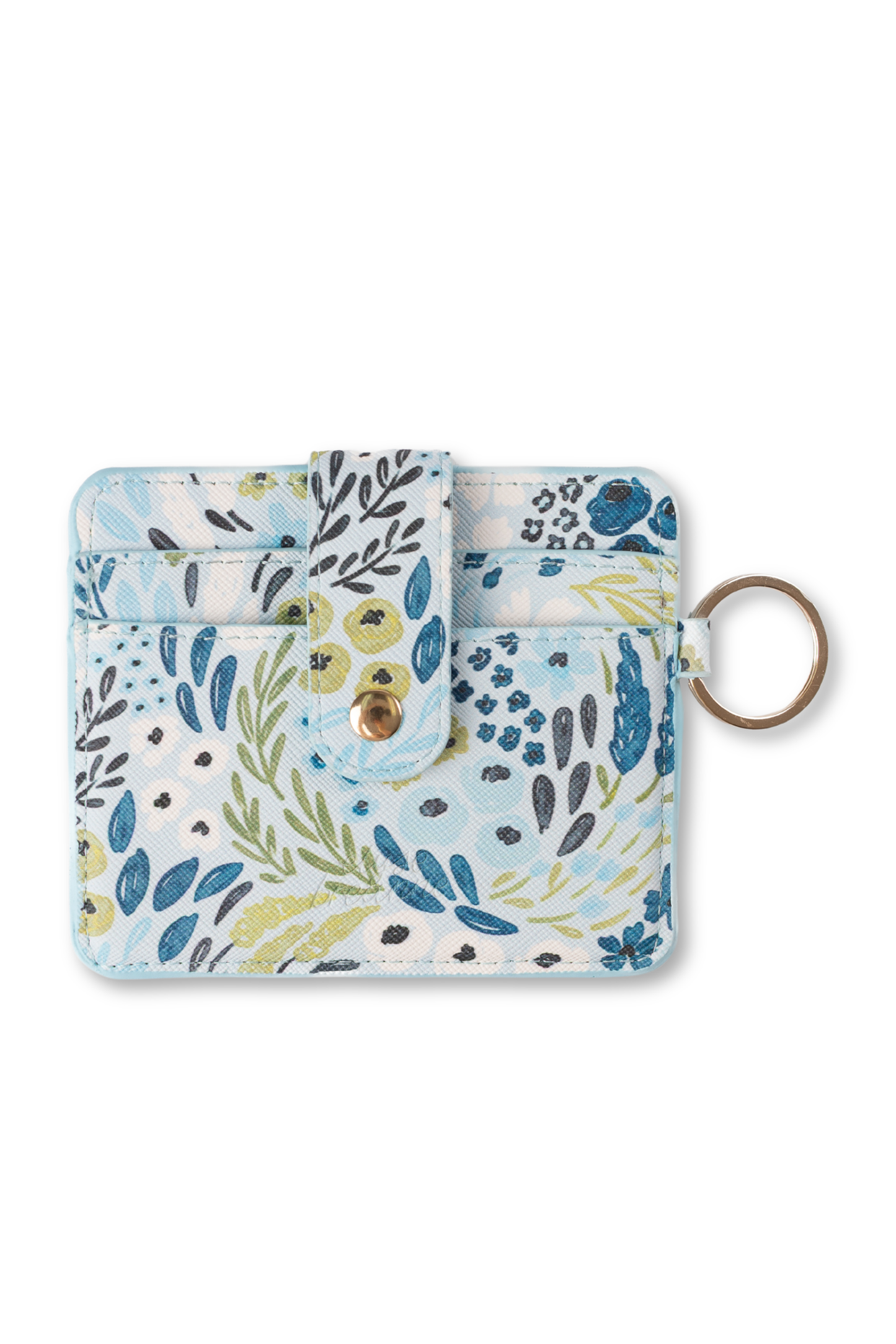 Floral Card Wallet: Watercolor Checkers