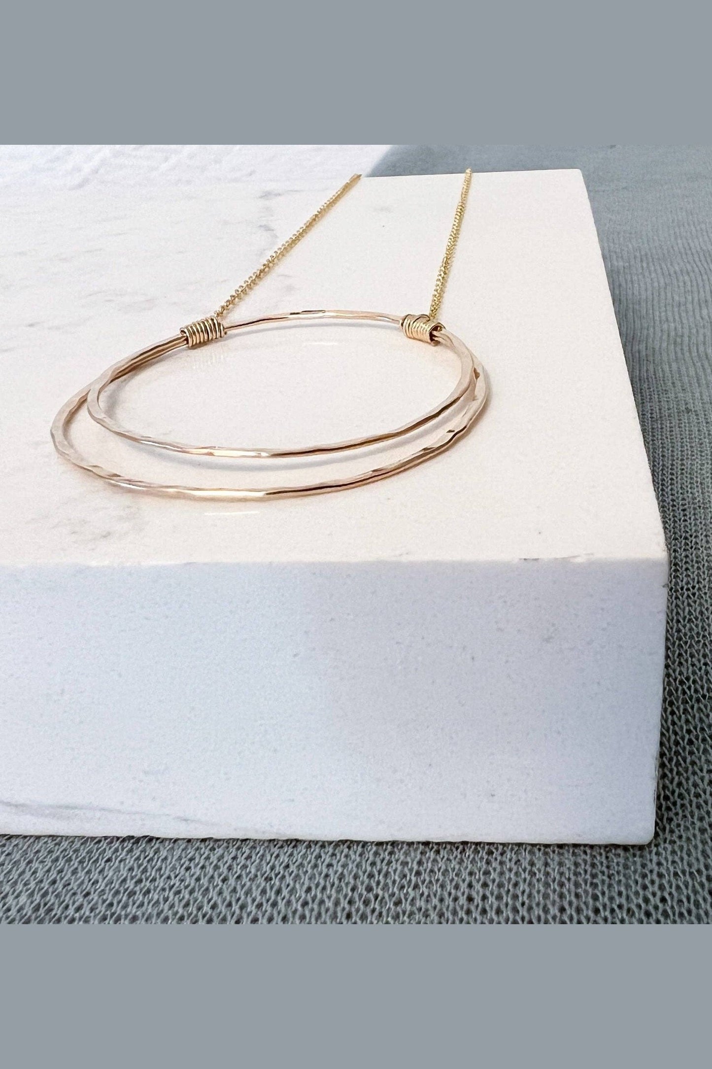 Statement Contiguous Circle Necklace, GF