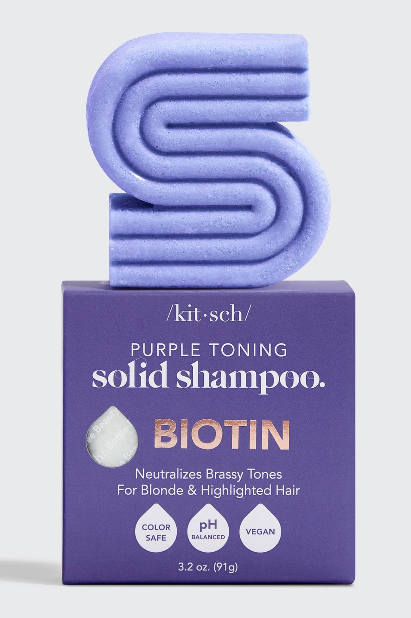 Purple Toning Shampoo Bar for Color Treated & Grey Hair