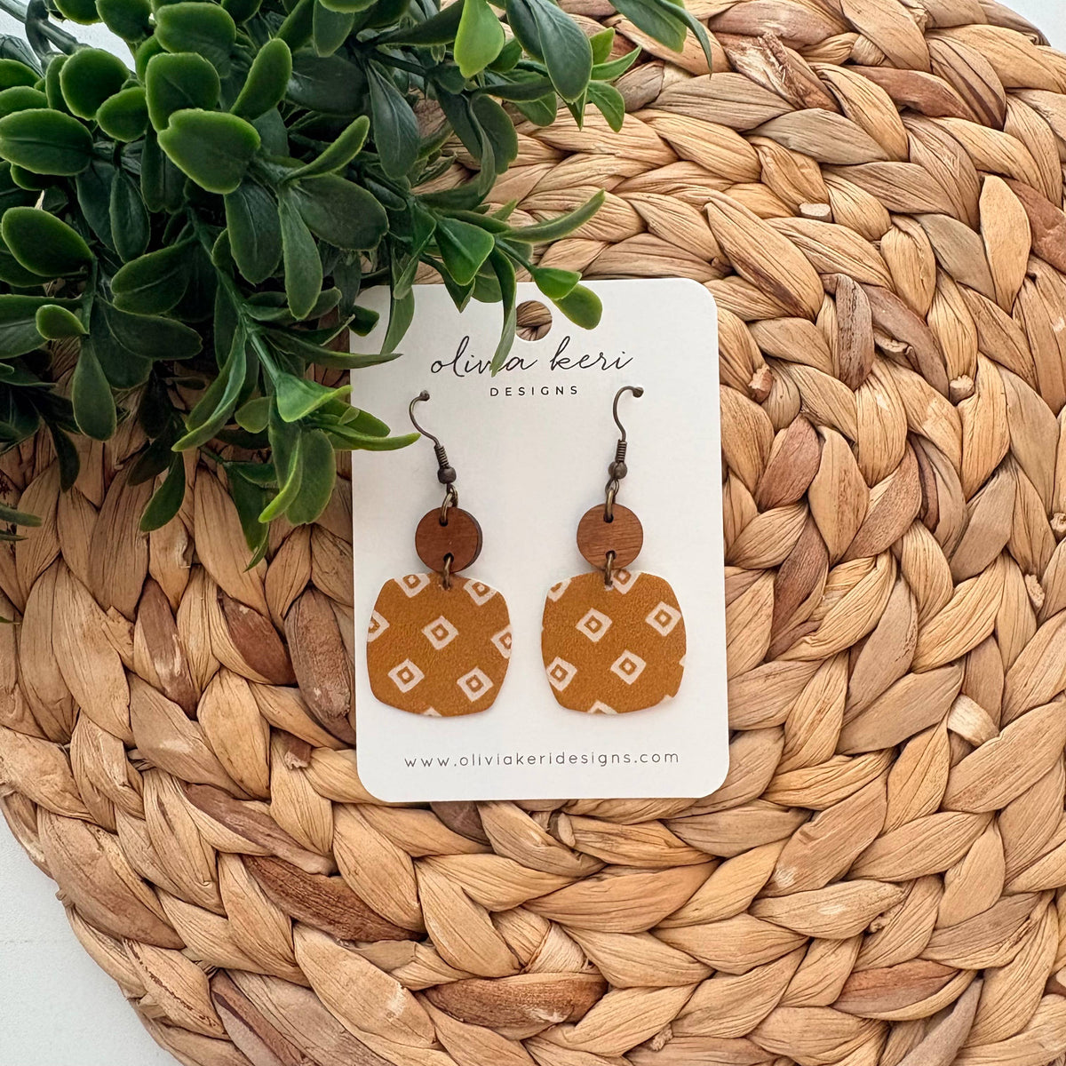 Nora Earrings - Golden Geo