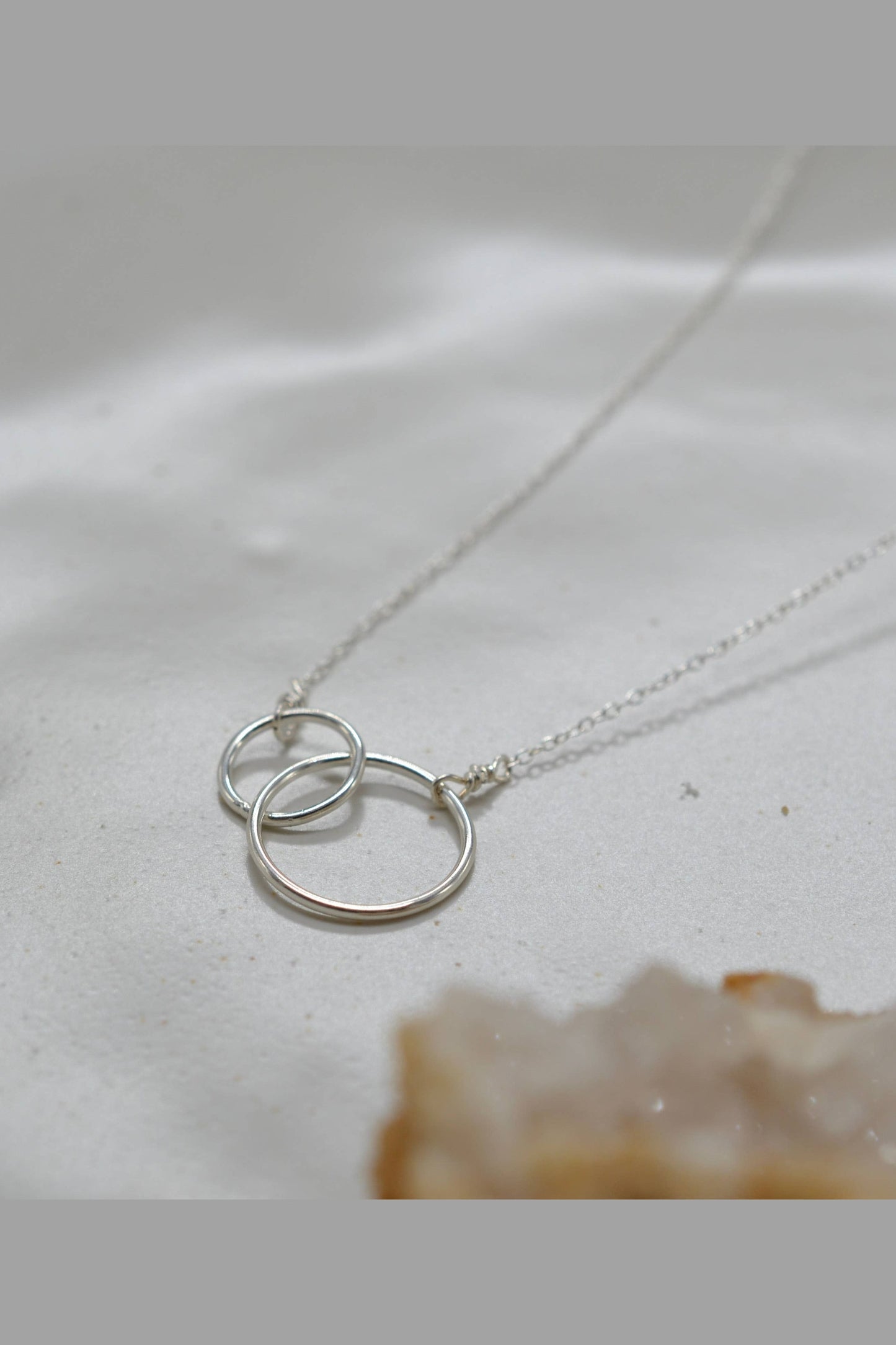 Linked Circle Necklace in Sterling Silver