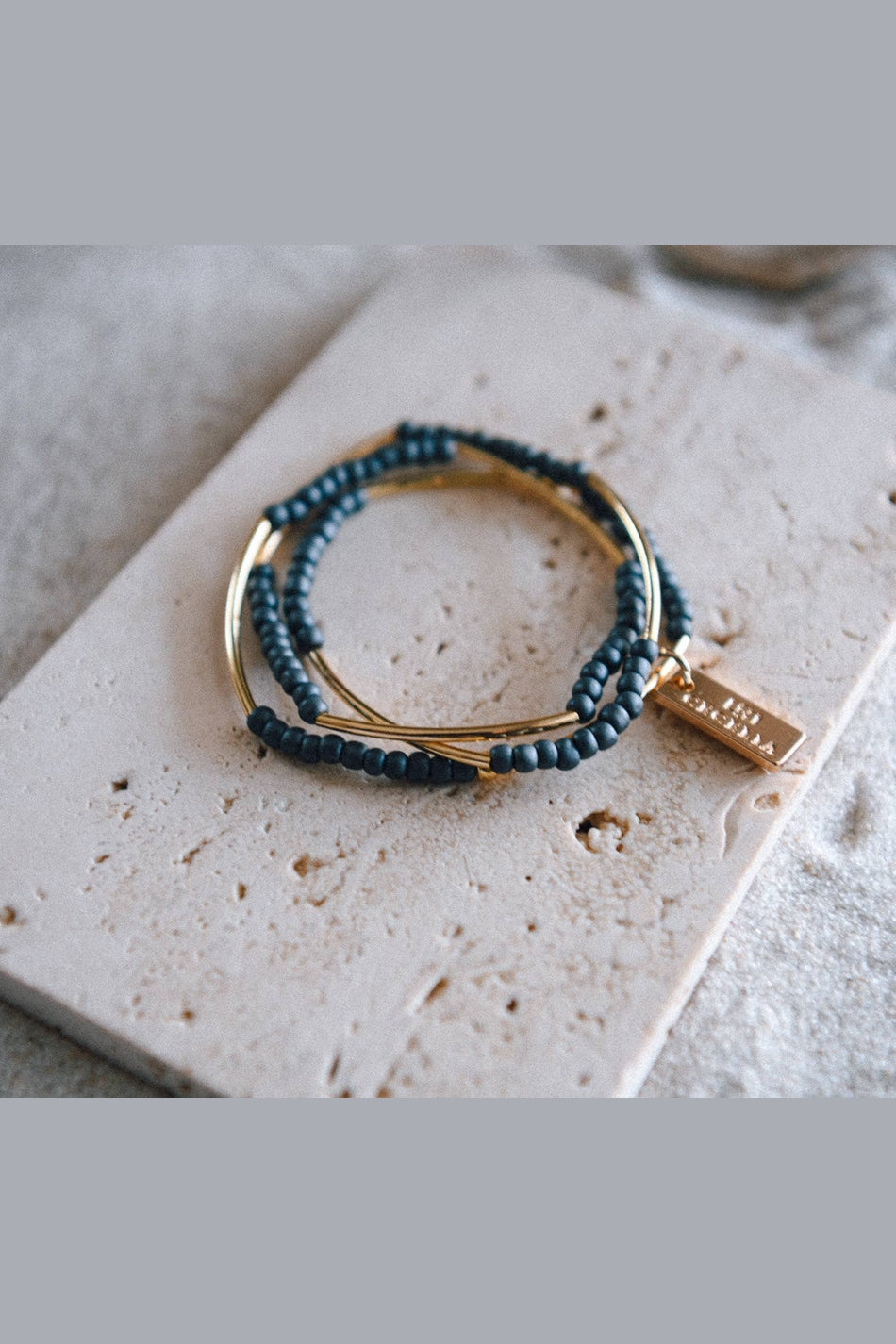 Silver Beaded Triple Wrap Bracelet