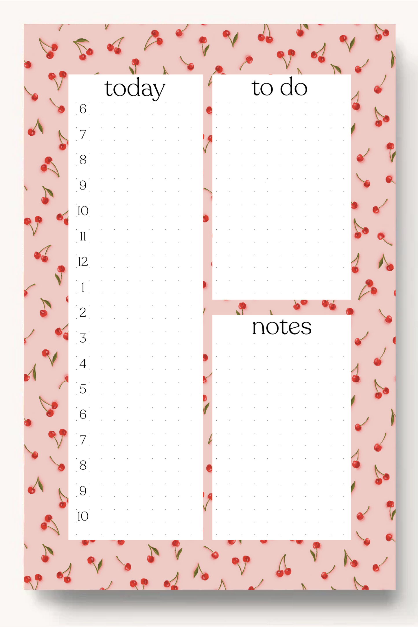 Floral Daily Planner Notepad: Sunny Poppies