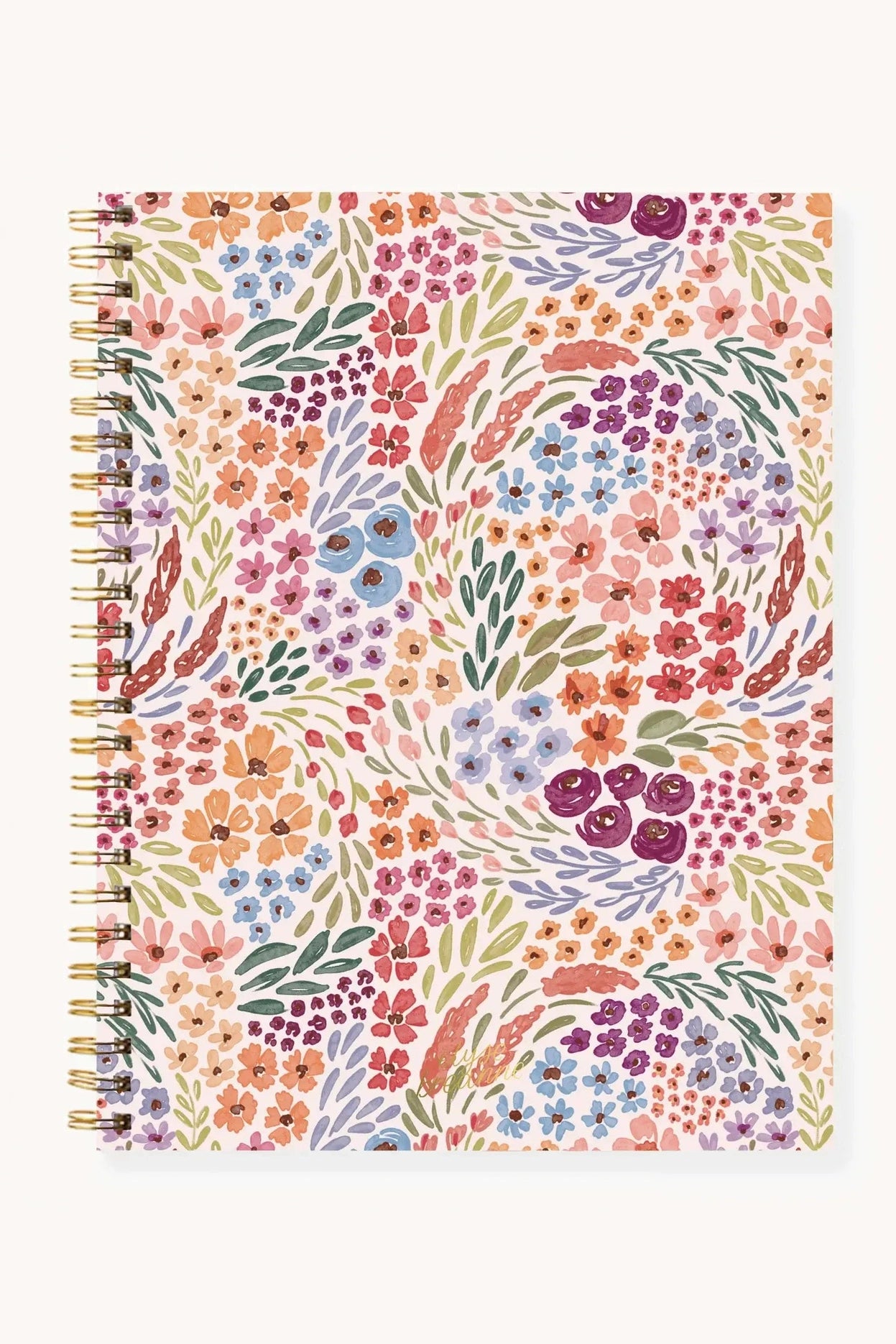 Floral Softcover Spiral Notebook: Pressed Floral
