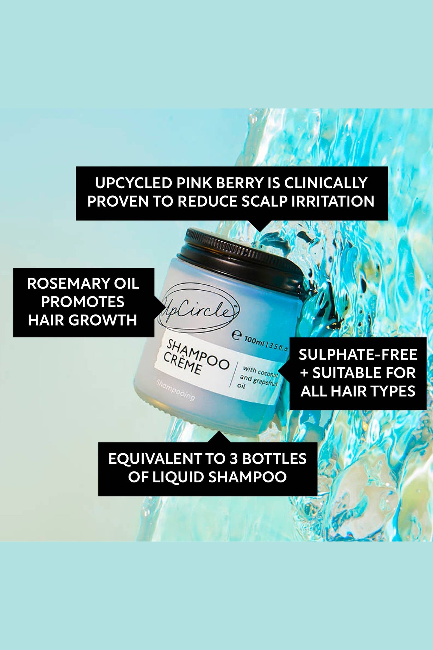 Vegan Spa Shampoo Crème with Coconut + Grapefruit Oil
