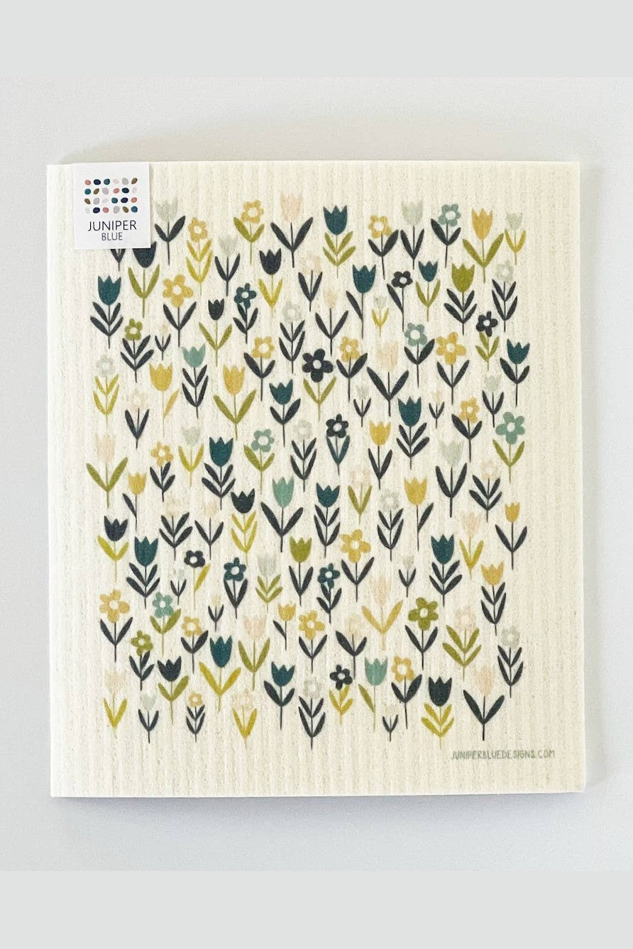 Flower Field Swedish Dishcloth