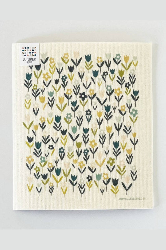 Flower Field Swedish Dishcloth