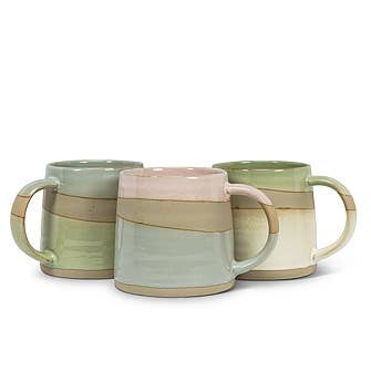 Green/White Rustic Style Mug