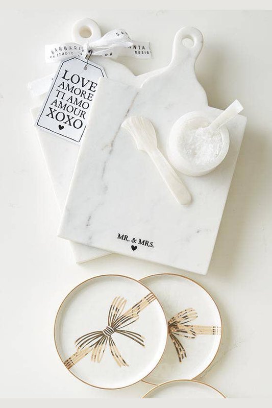 Marble Board with Handle - Mr. & Mrs.