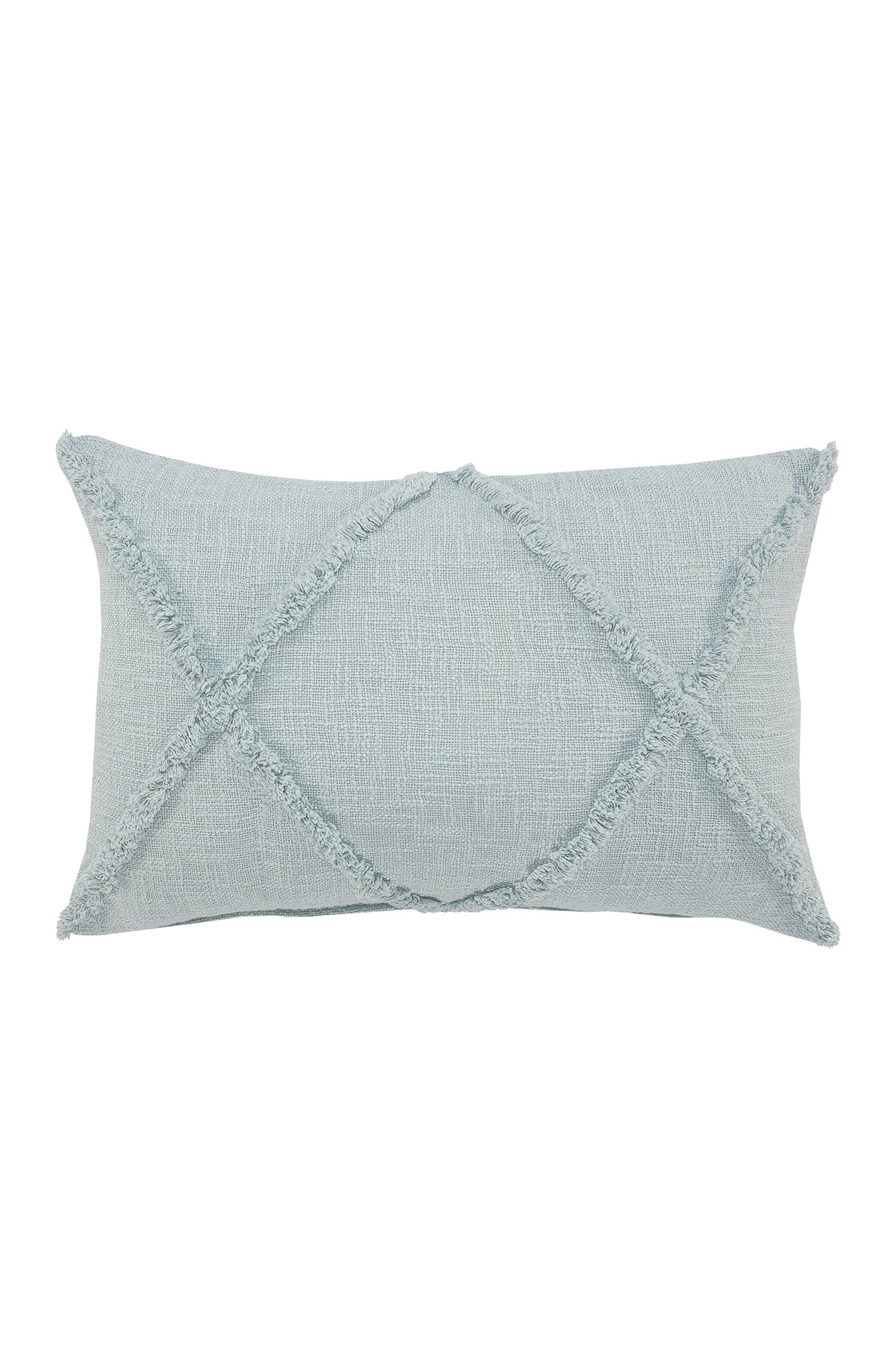 Roston Solid Decorative Diamond Tufted Cotton Throw Pillow: Natural Ivory / 20" x 20" / Poly Filled