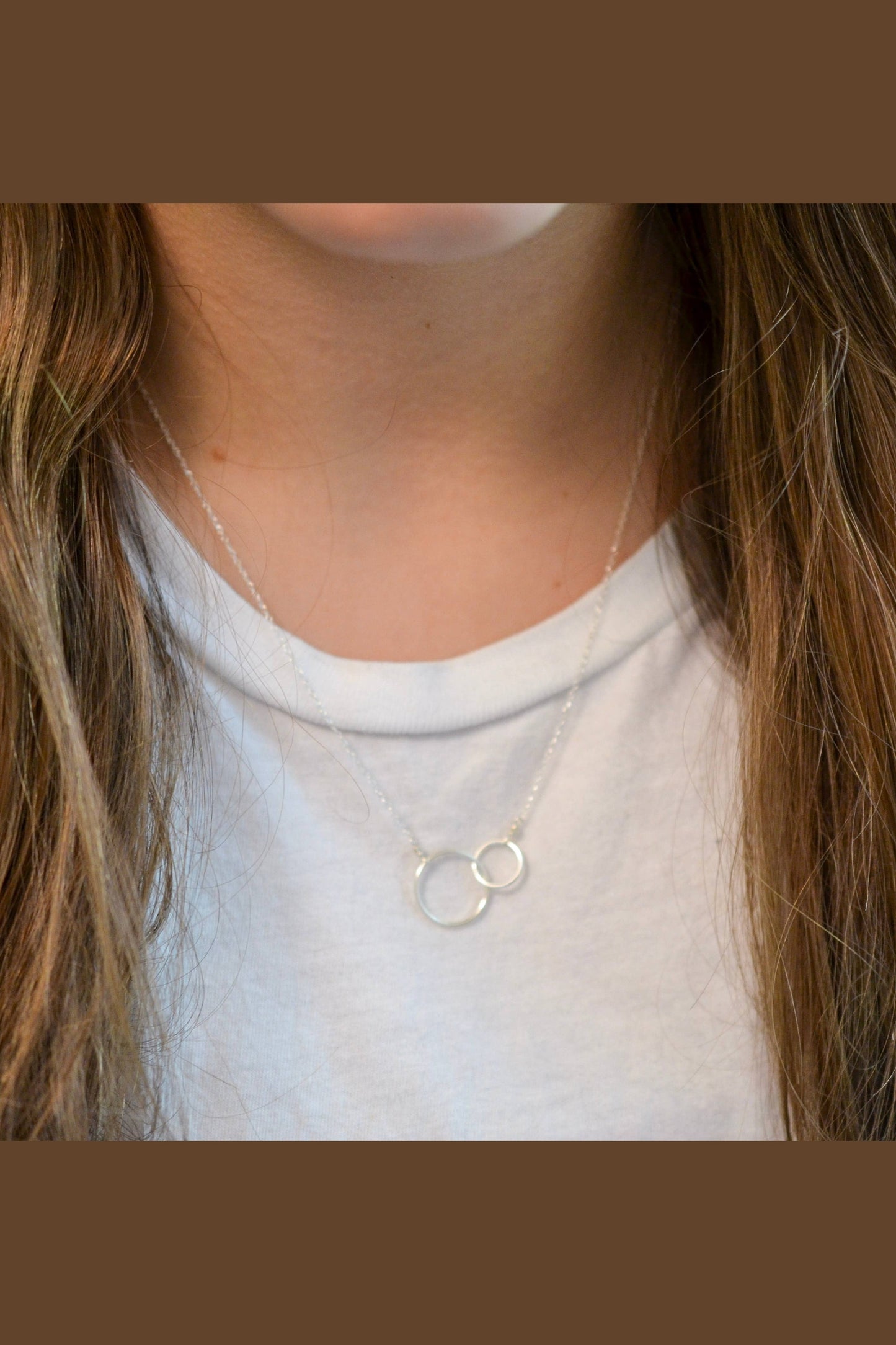 Linked Circle Necklace in Sterling Silver