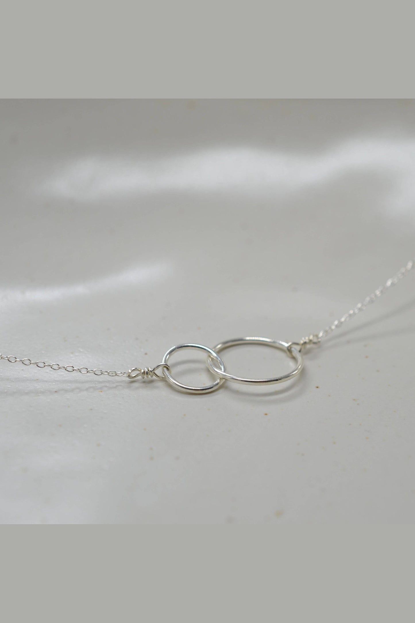 Linked Circle Necklace in Sterling Silver