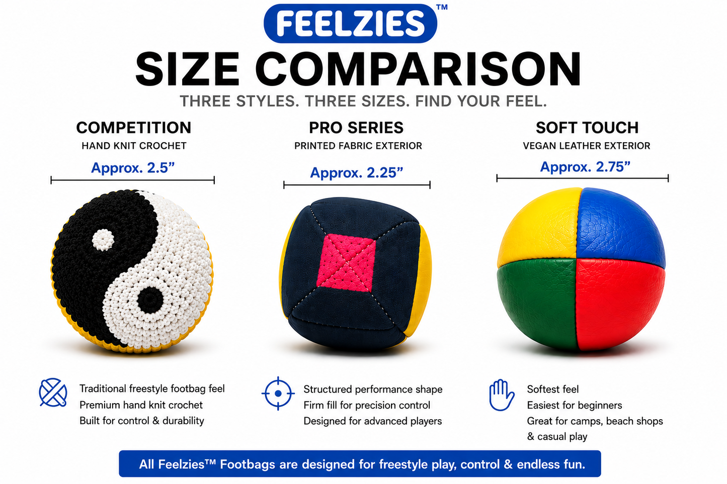 Feelzies™ Soft Touch XL Footbags