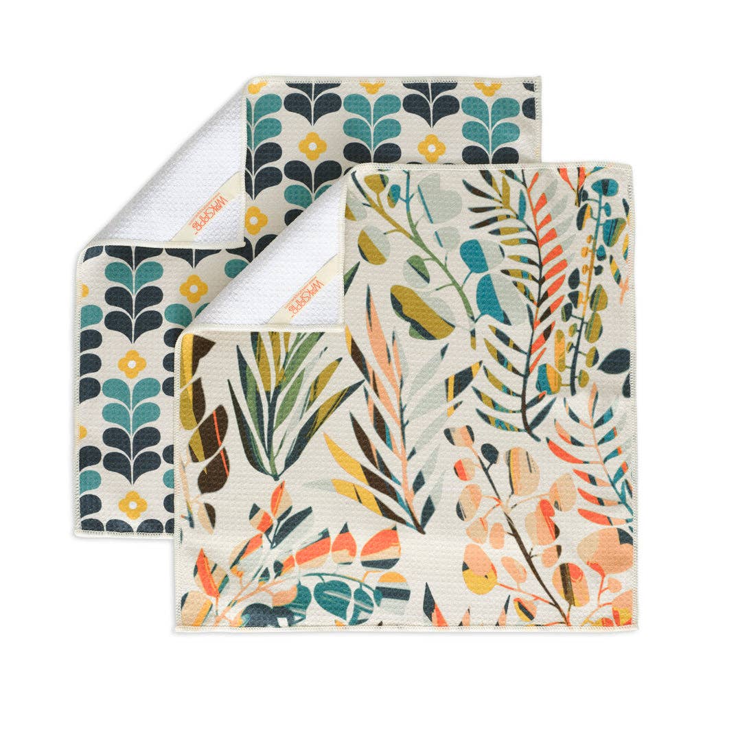 Colorful Leaves All Purpose Microfiber Towels - Set of 4