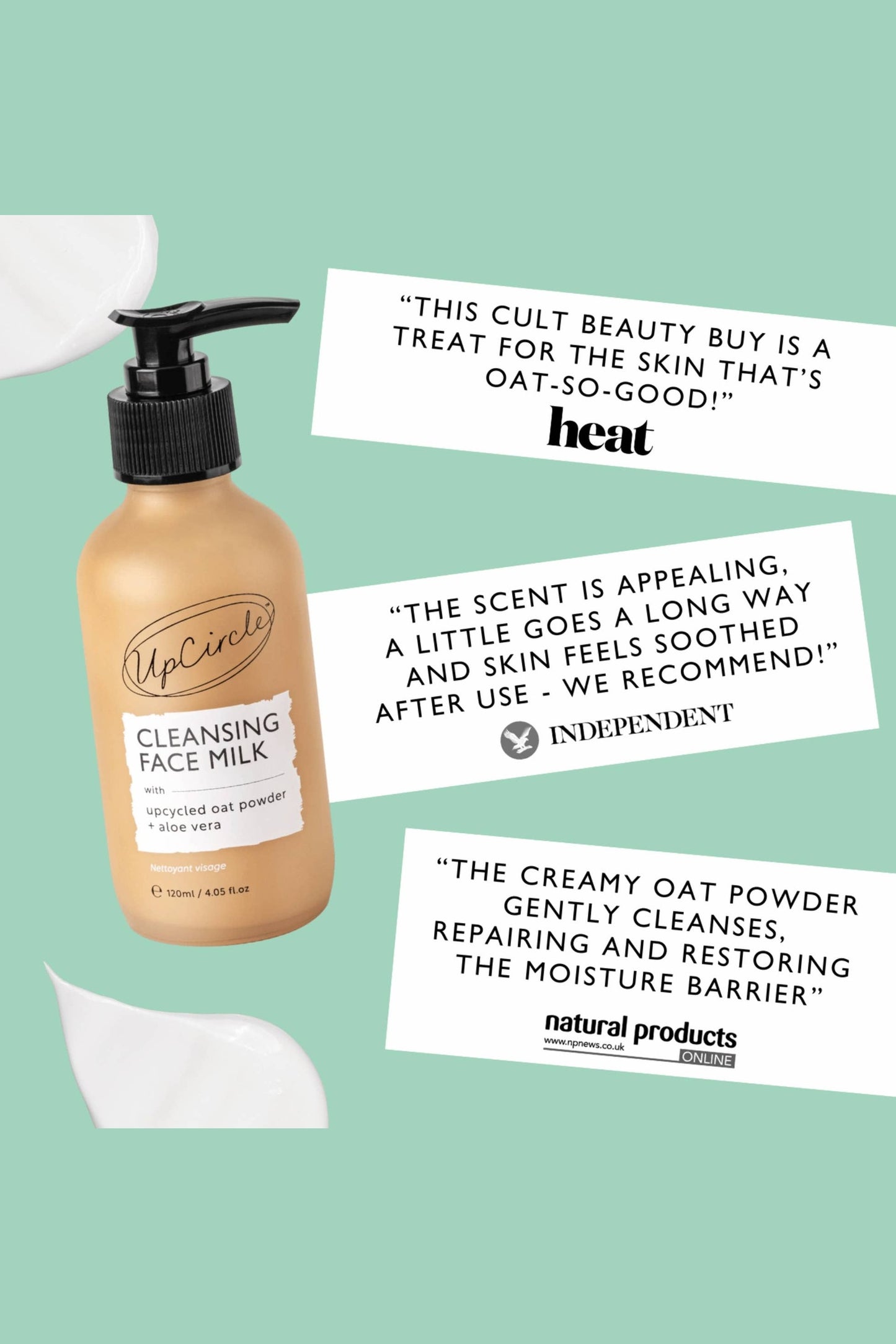 Cleansing Face Milk with Aloe Vera + upcycled Oat Powder