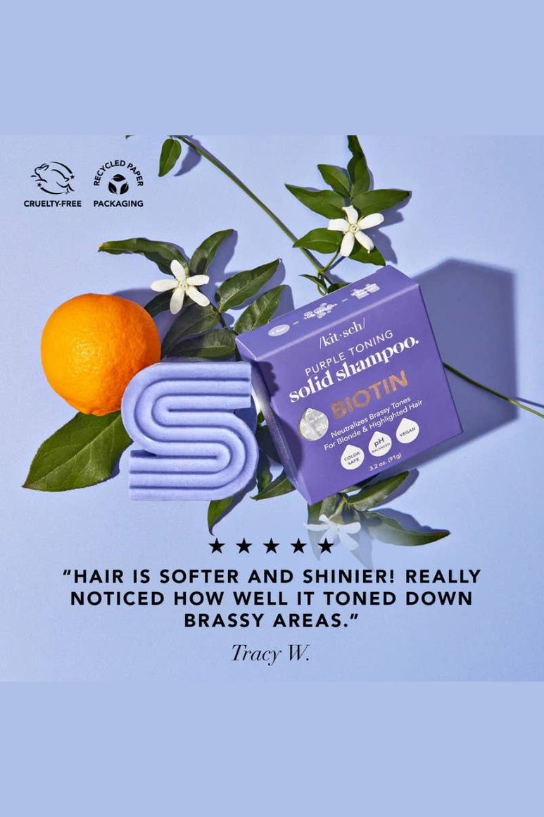 Purple Toning Shampoo Bar for Color Treated & Grey Hair